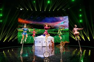 2022年技惊四座杂技《天边的珊丹花-高车踢碗》