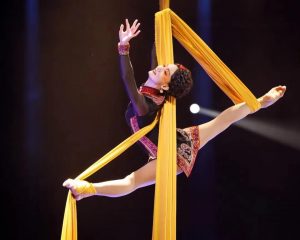 2022年技惊四座杂技绸吊《索玛花开》