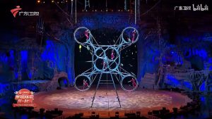 2024广东卫视跨年晚会，杂技表演《魔幻火轮》